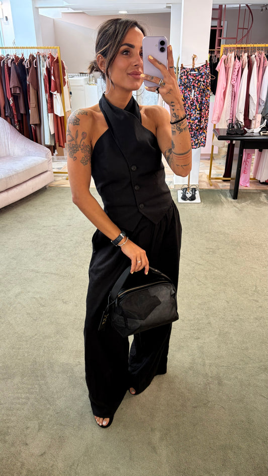 Pochette nera rete leggera Matinée