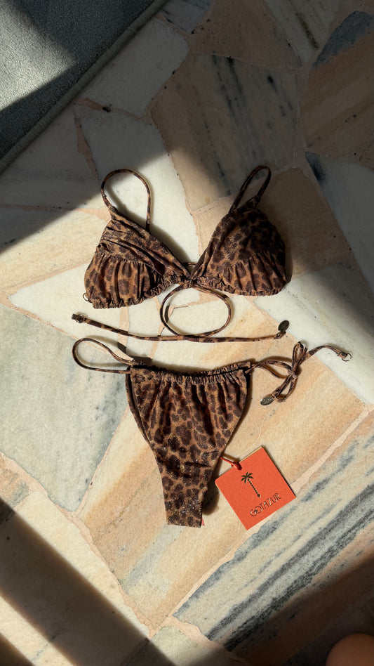 Bikini triangolo maculato lurex Cotazur