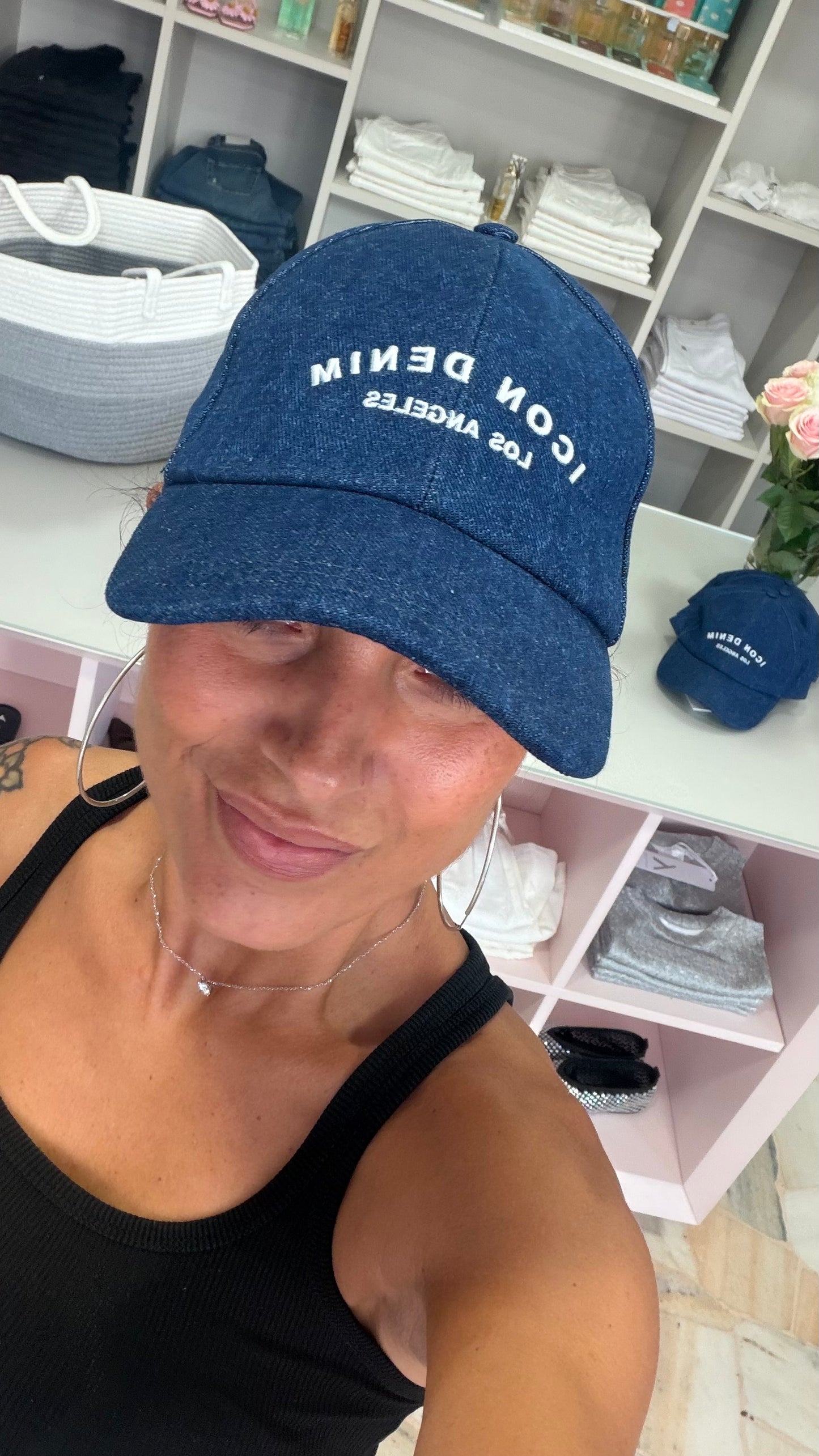 Cappello baseball in denim Icon Denim