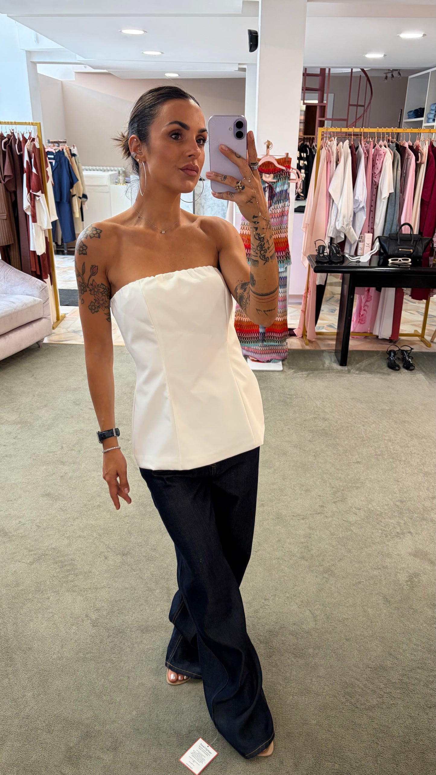 Bustier bianco a fascia ks