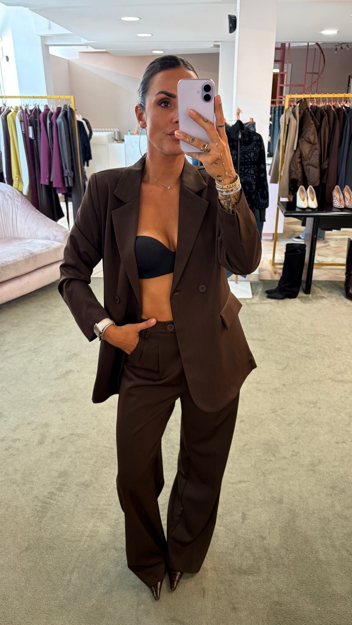Blazer doppiopetto marrone over ay fw26