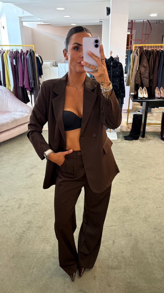Blazer doppiopetto marrone over ay fw26