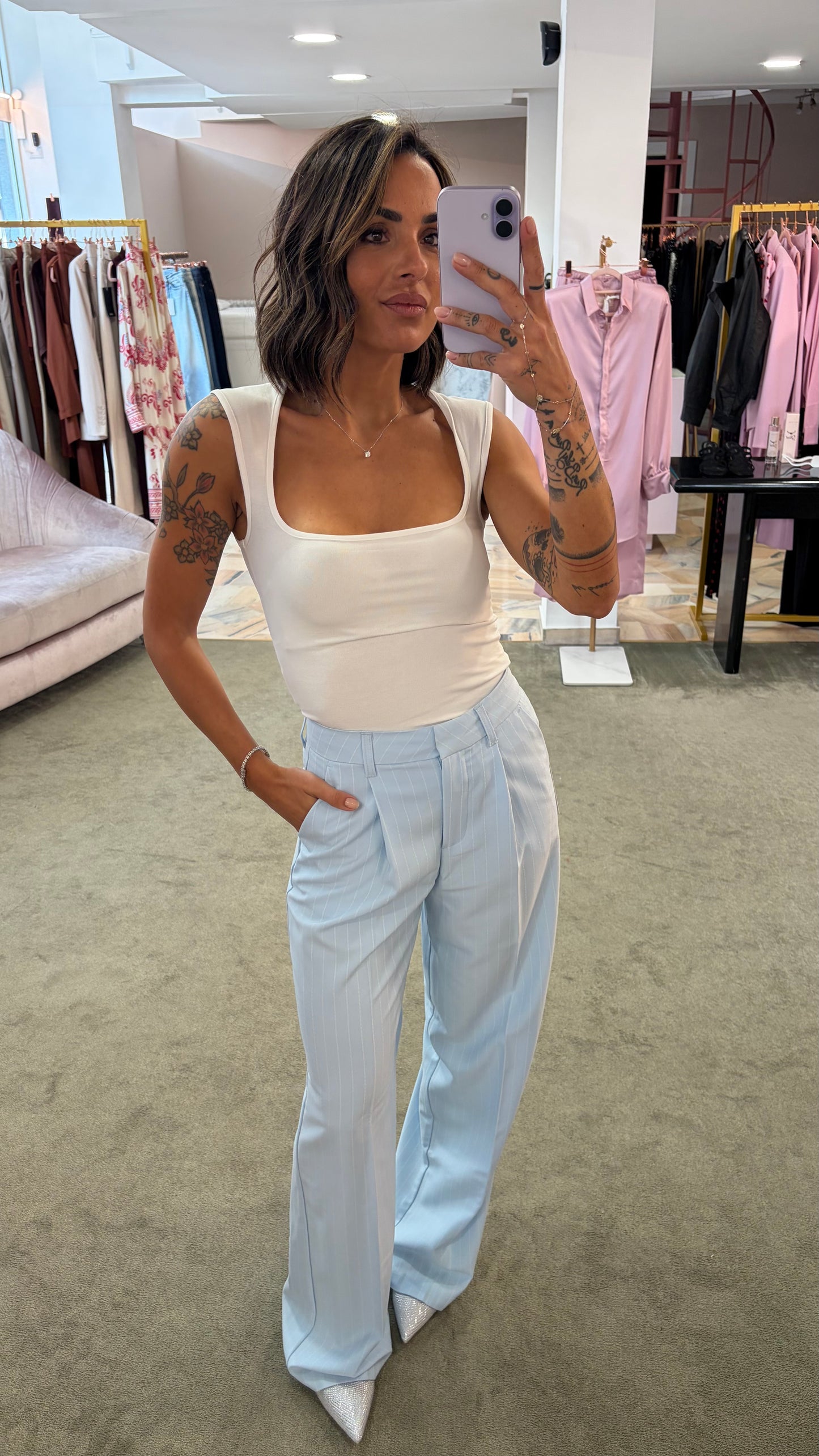 Blazer ellis azzurro gessato slim jx