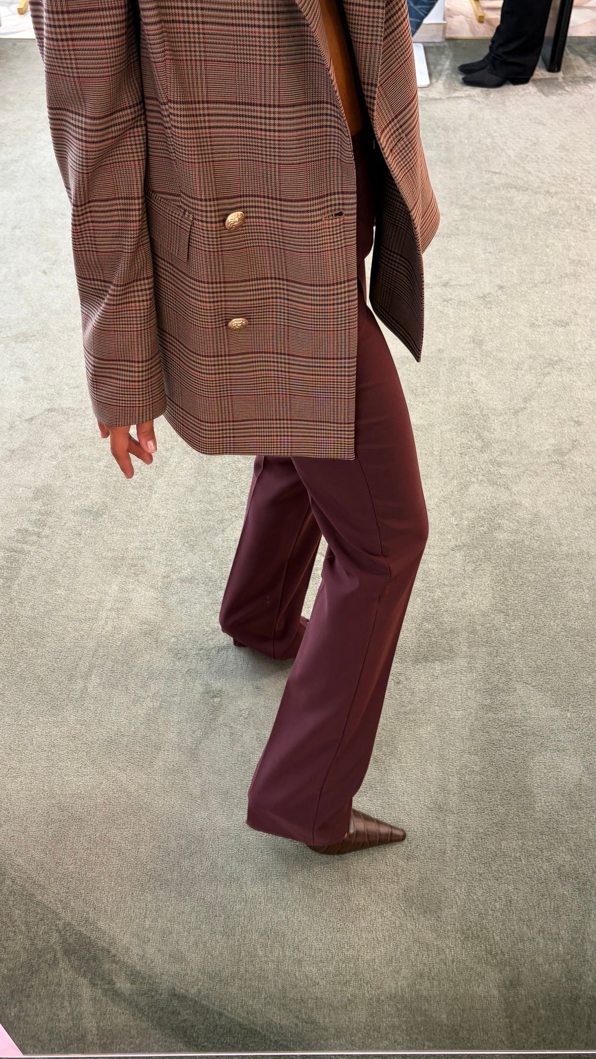 Pantaloni bordeaux cigarette fr