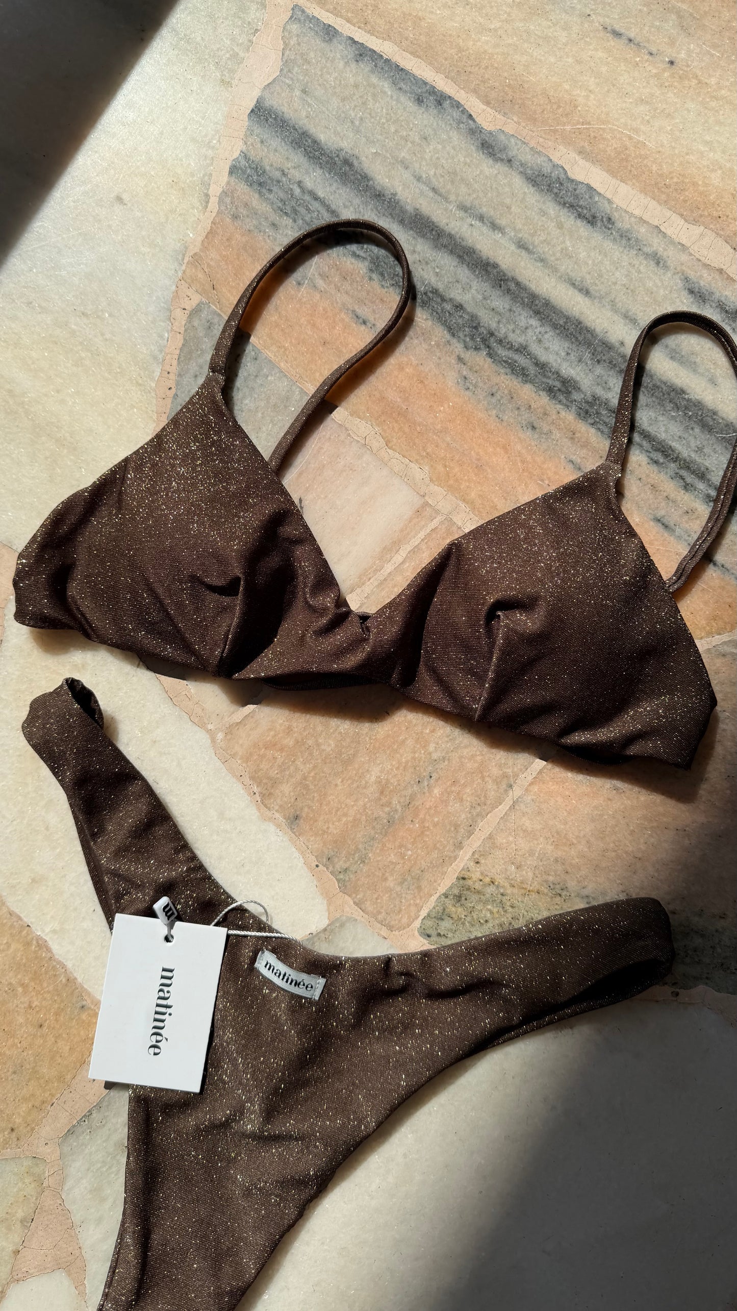 Bikini bralette bronzo marrone lurex Matinée