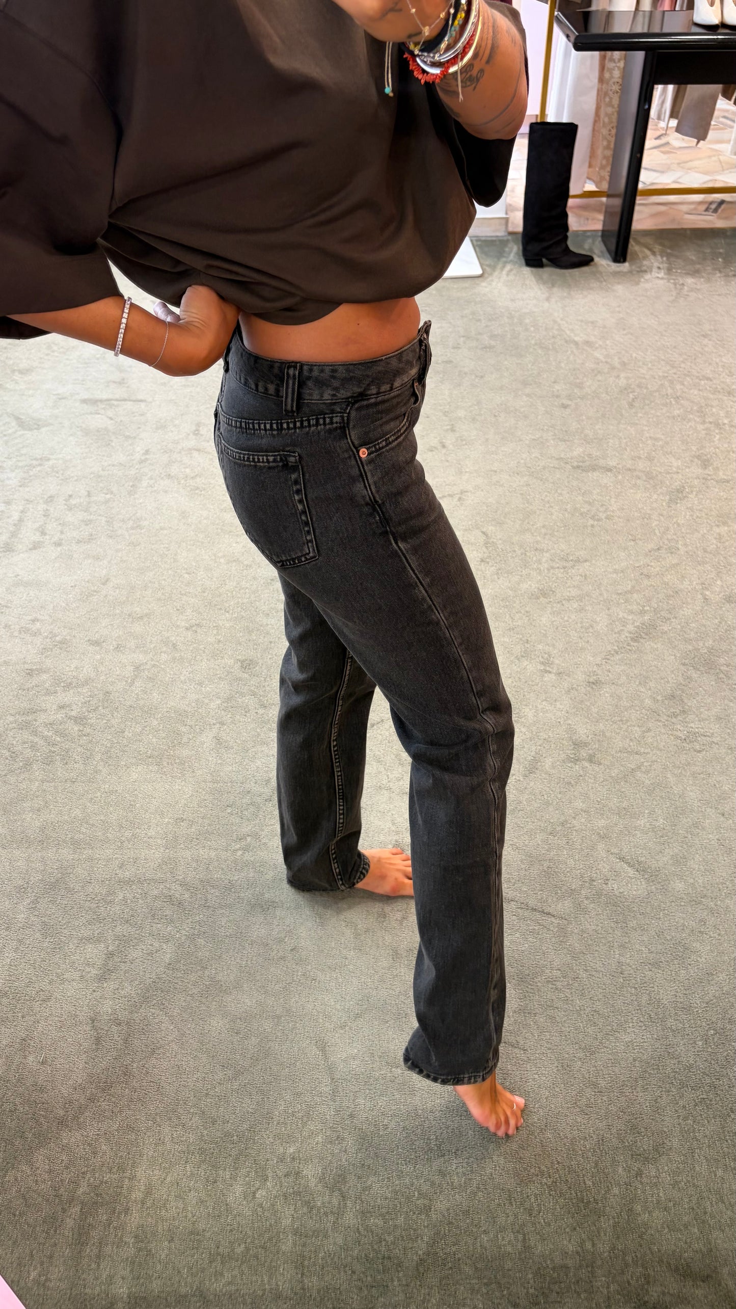 Jeans straw Dr.Denim slim black stonewashed