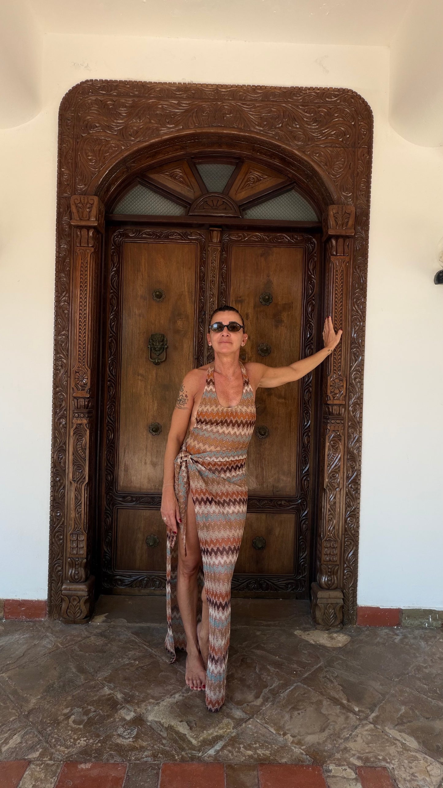 Gonna pareo simil missoni caramel Me Fui