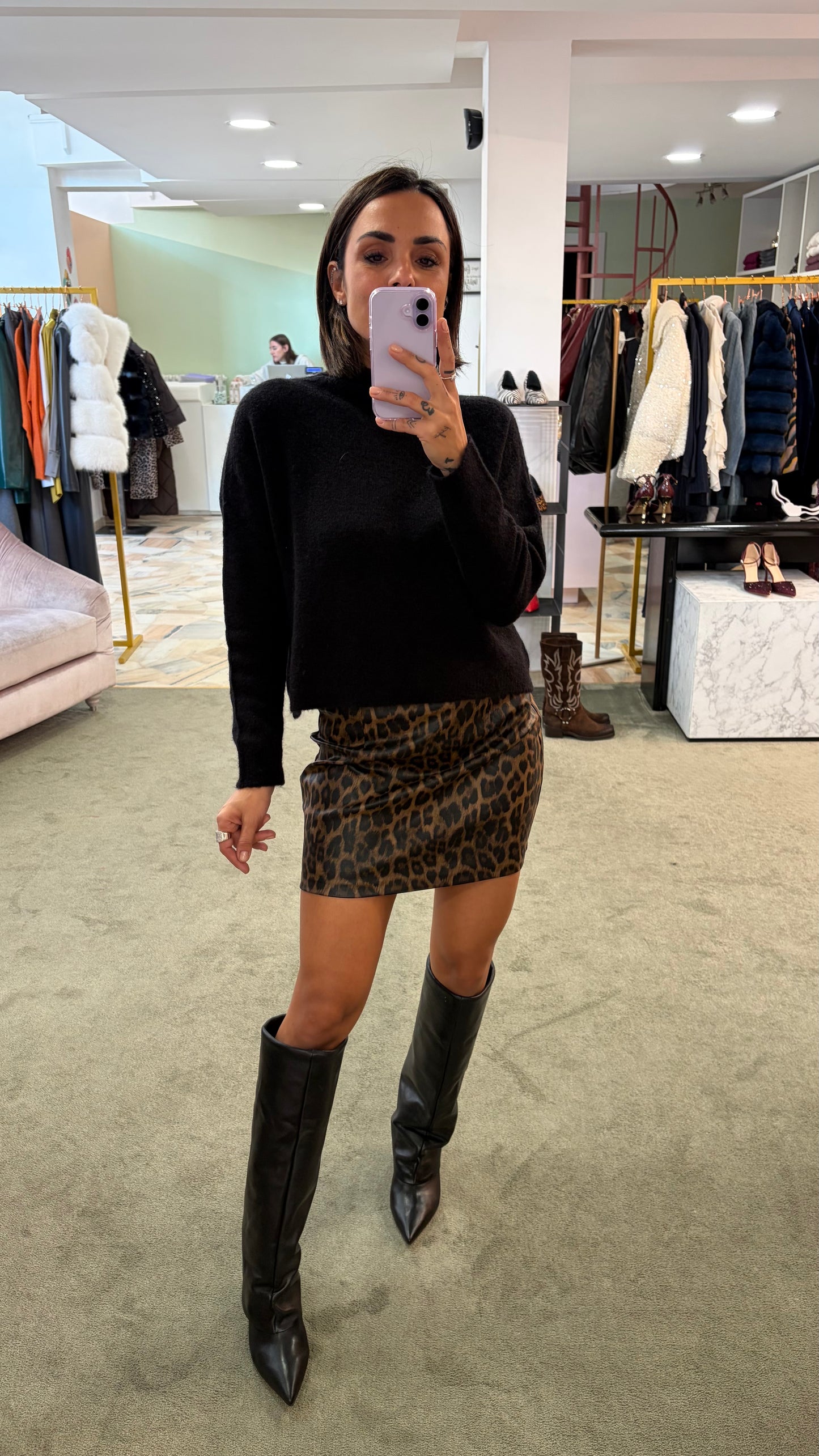 Minigonna leopardata gl