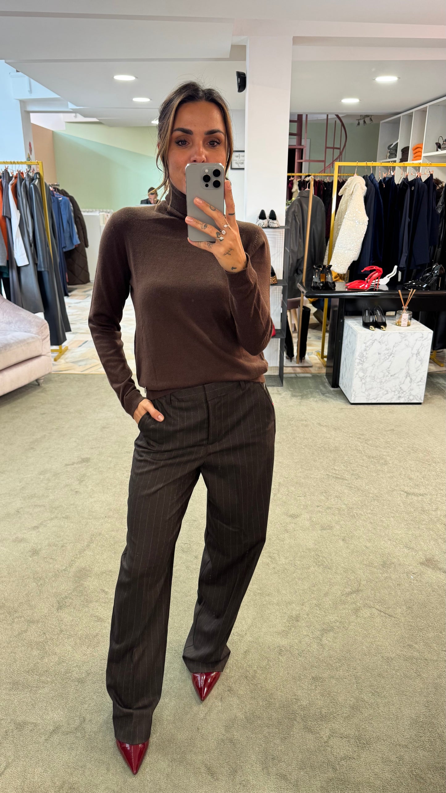 Dolcevita marrone  in angora tk