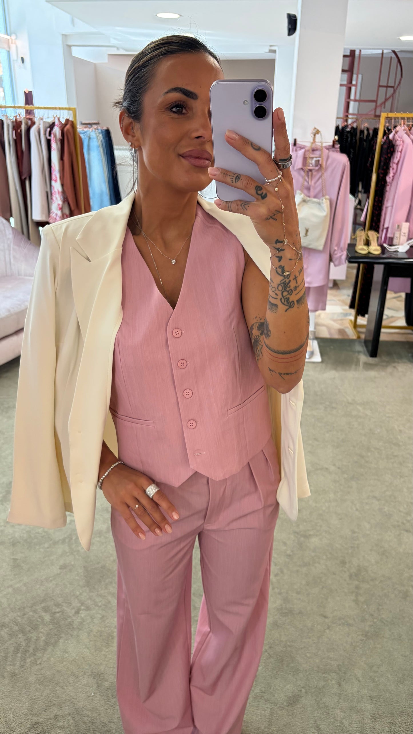 Gilet classic rosa ay