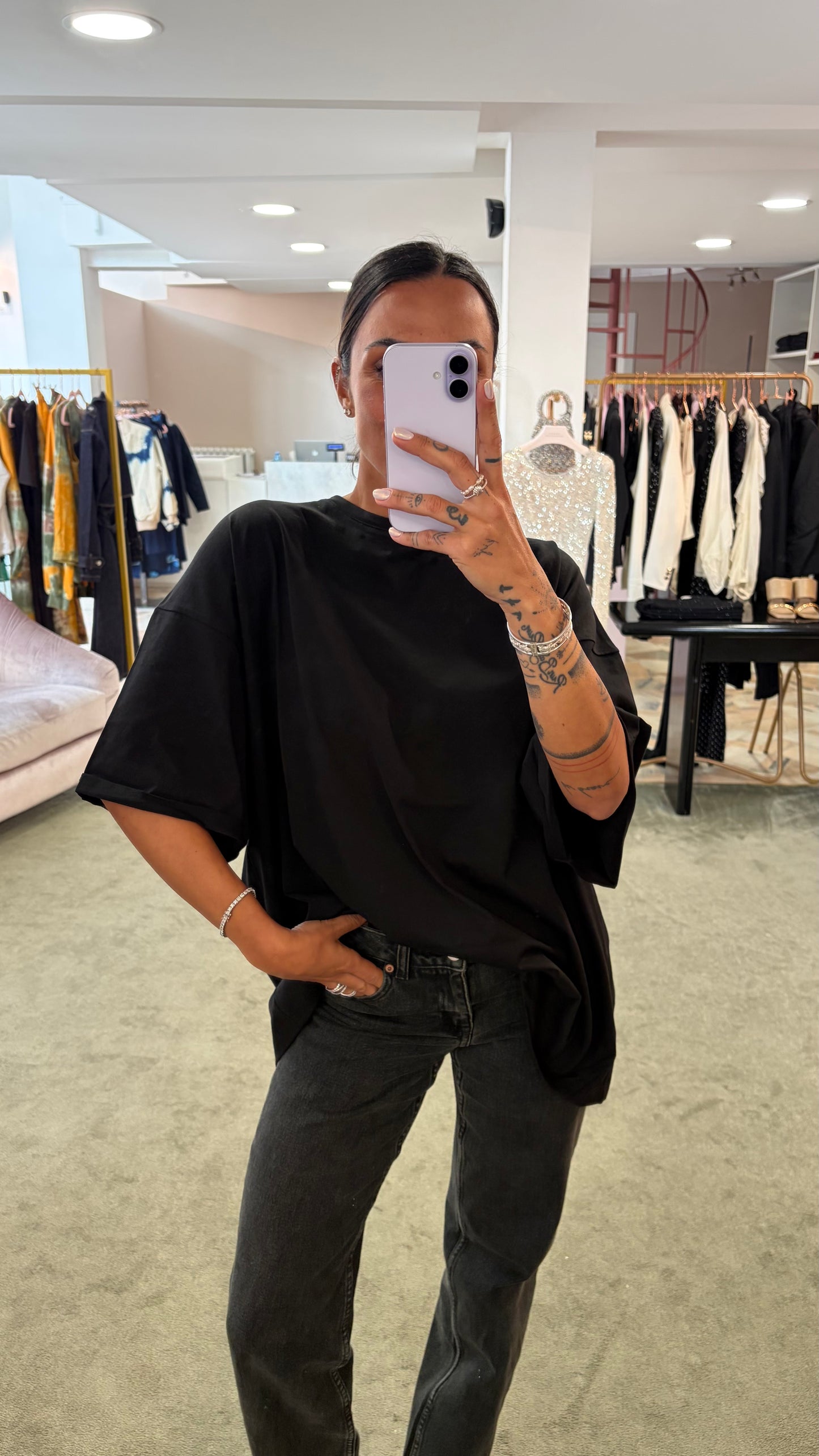 Maxi t-shirt nera ks