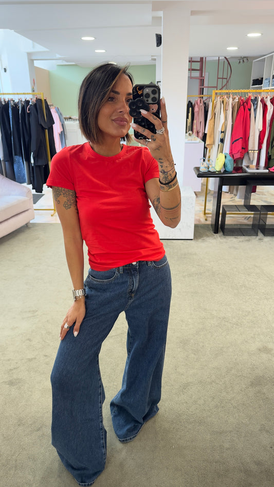 T-shirt gigi rossa slim basica jx