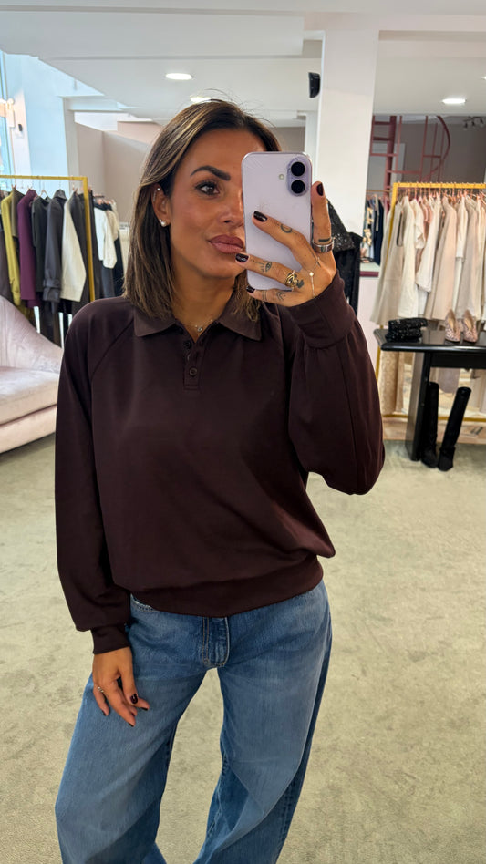 Polo vinaccia bordeaux in modal sy