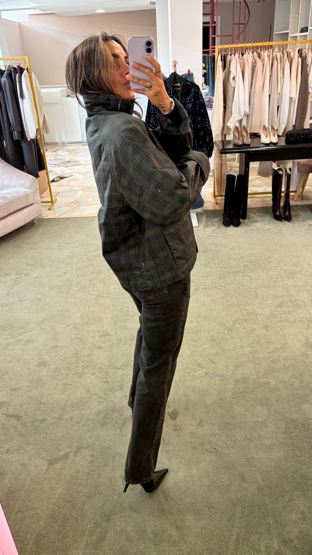 Trench corto cerato check jx