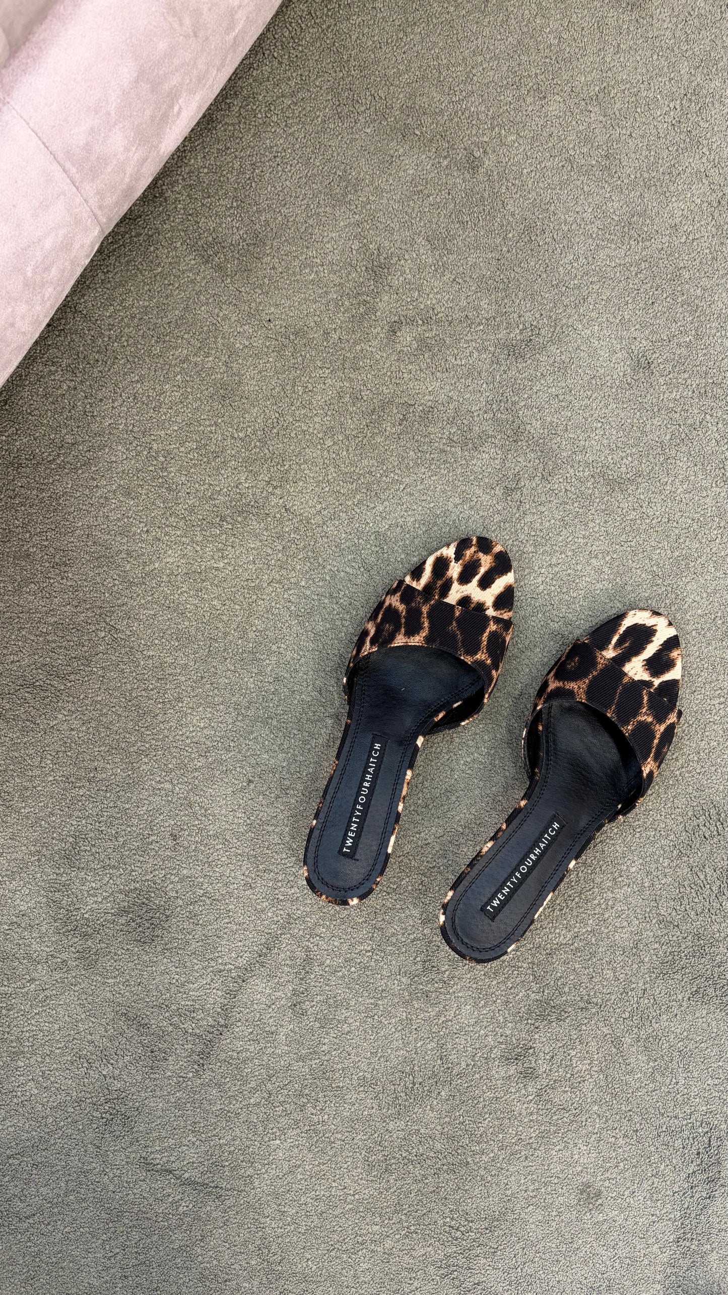 Ciabattina mules leopardata