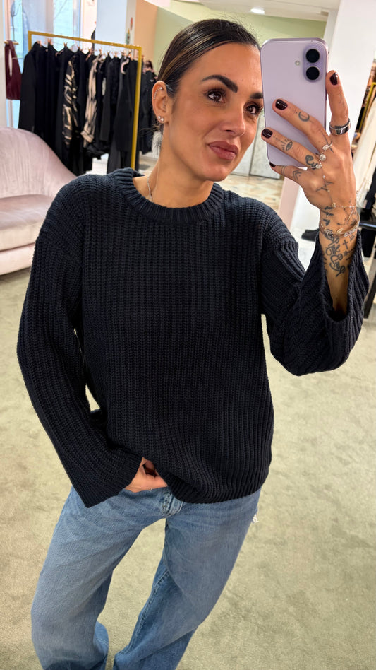 Maglione blu notte scatoletta costa inglese sy