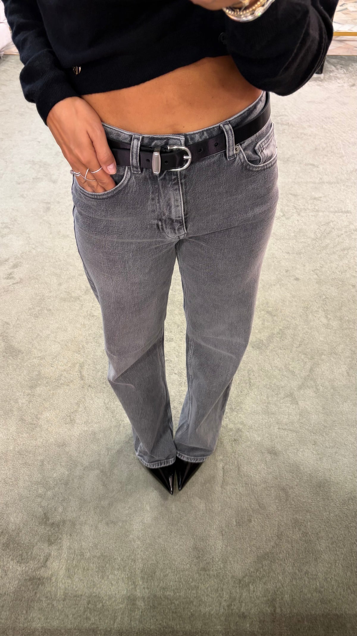 Jeans kori grigi straight sl