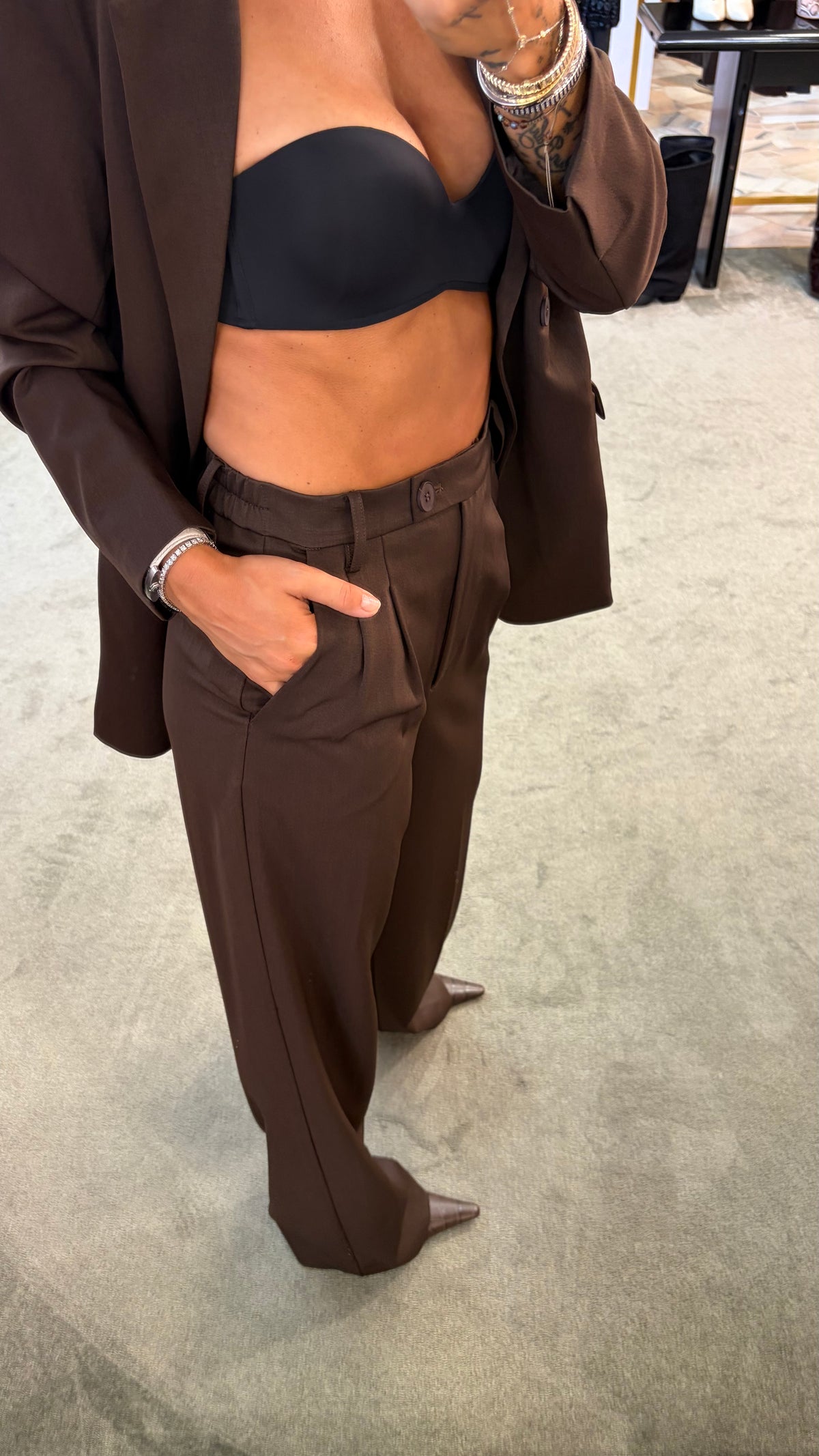 Blazer doppiopetto marrone over ay fw26