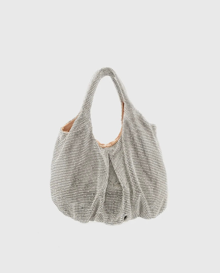 Borsa sydney argento con cristalli