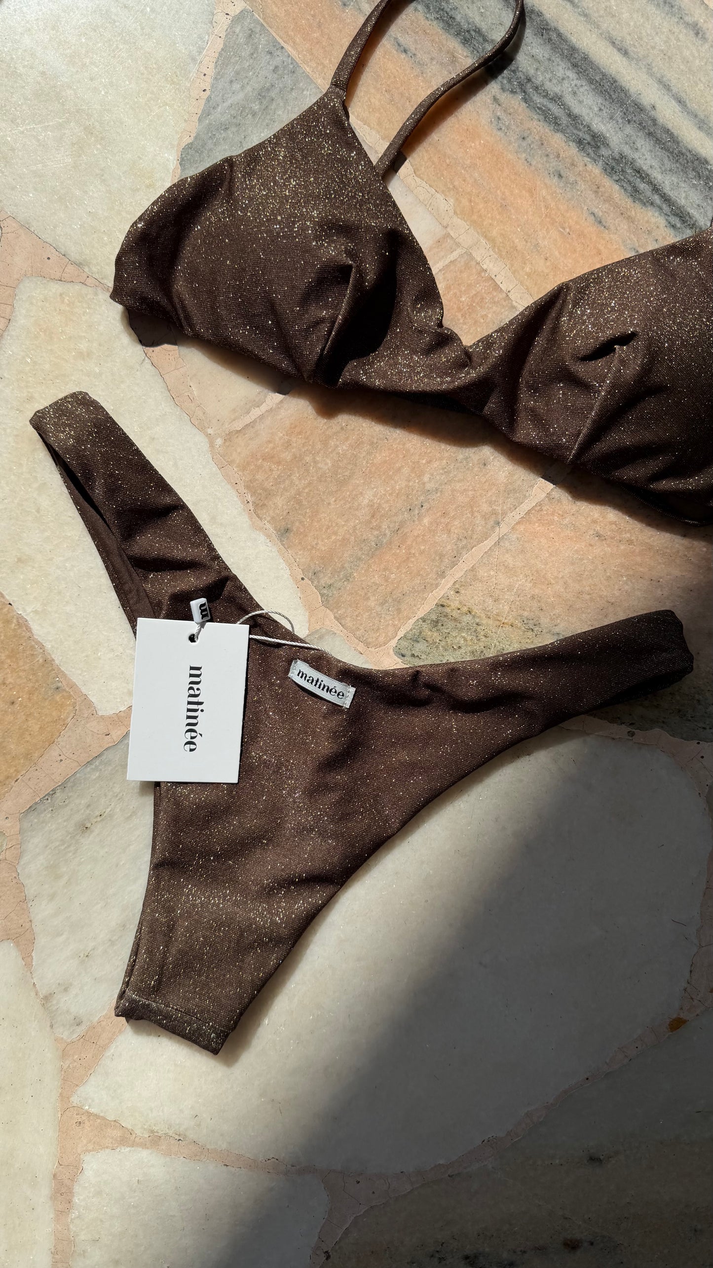 Bikini bralette bronzo marrone lurex Matinée