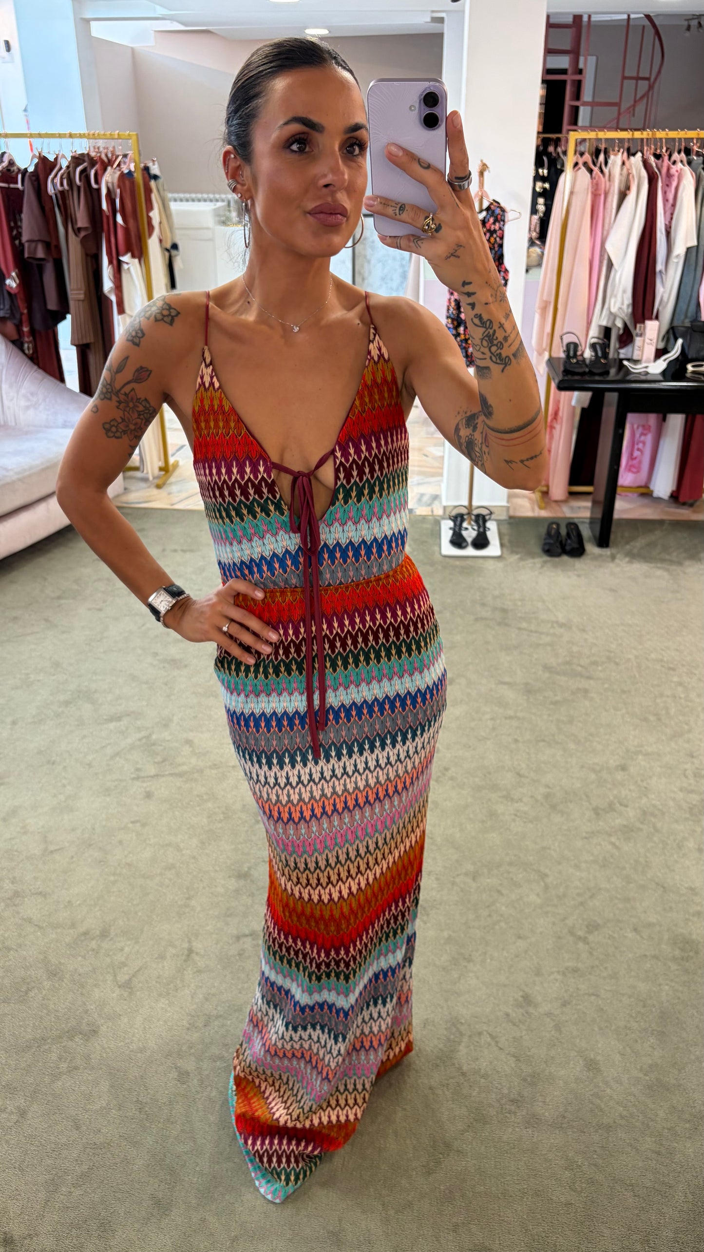 Abito lungo multicolor missoni vibes ks