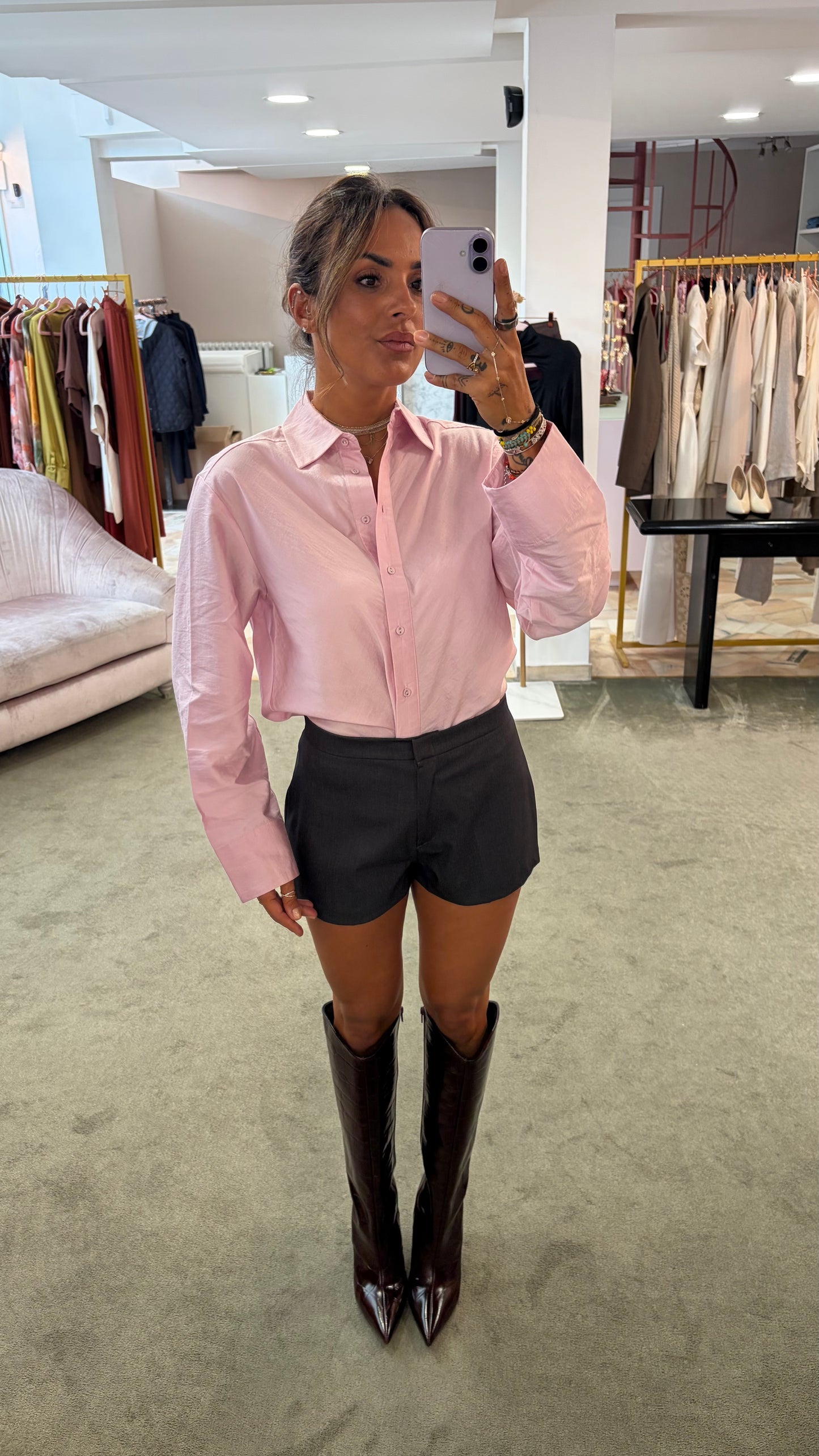 Camicia connie rosa regular sl
