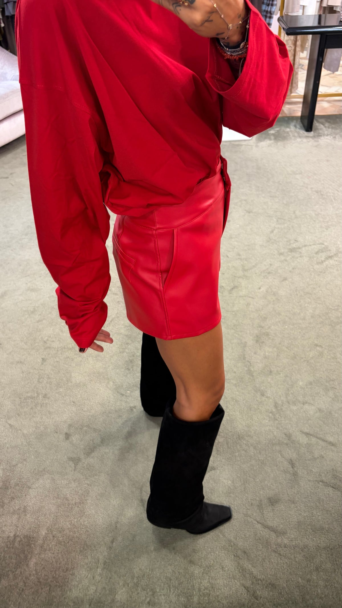 Shorts ecopelle rossi ks