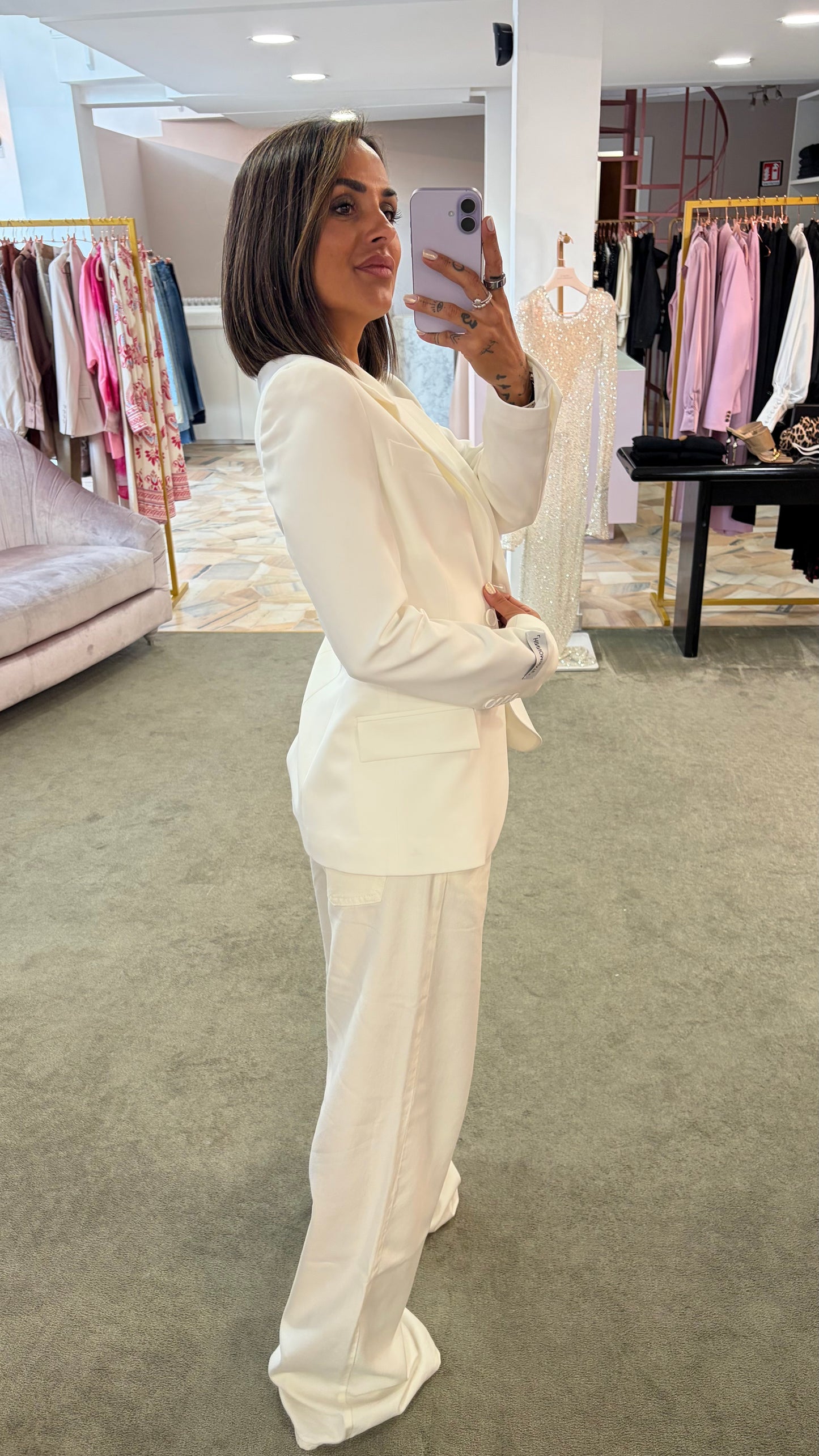 Blazer bianco slim monopetto due bottoni Hinnominate