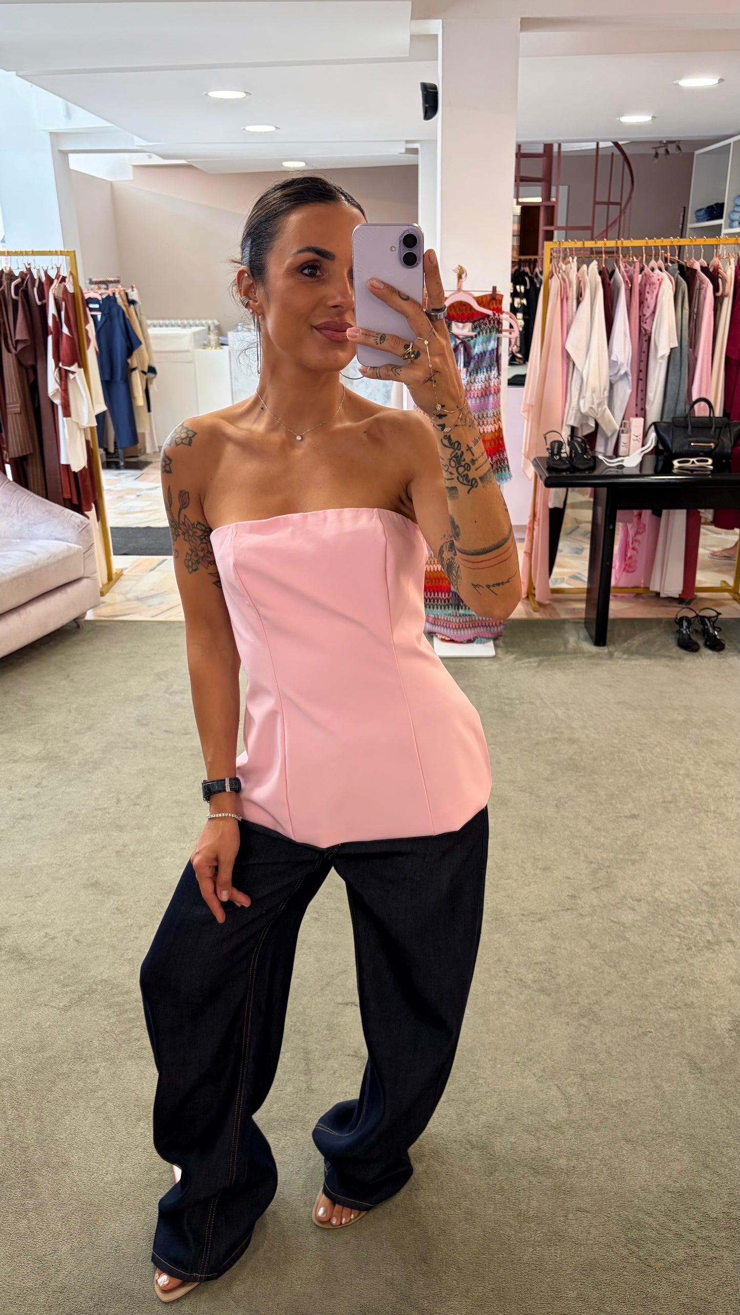 Bustier rosa a fascia ks