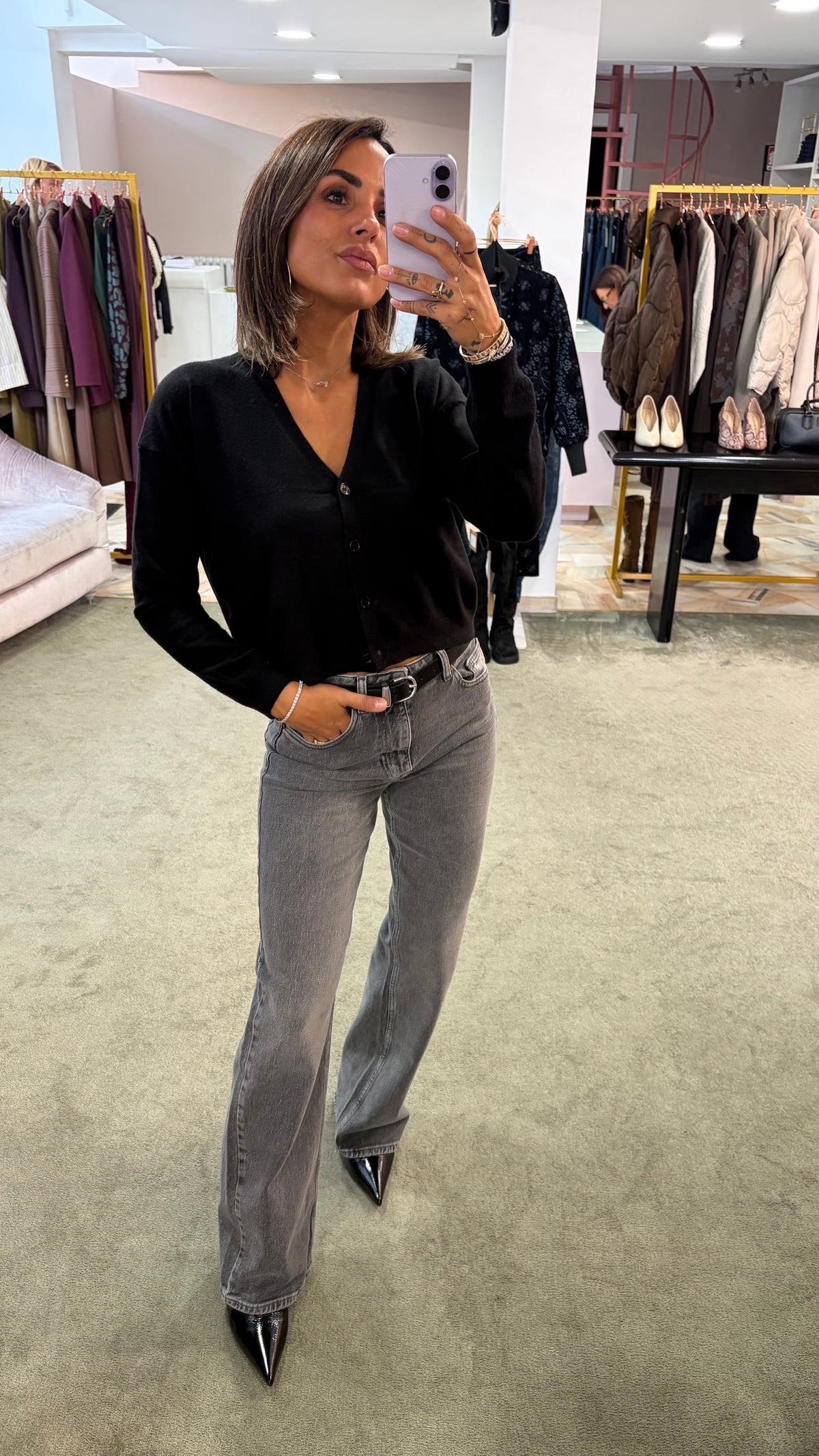Jeans kori grigi straight sl