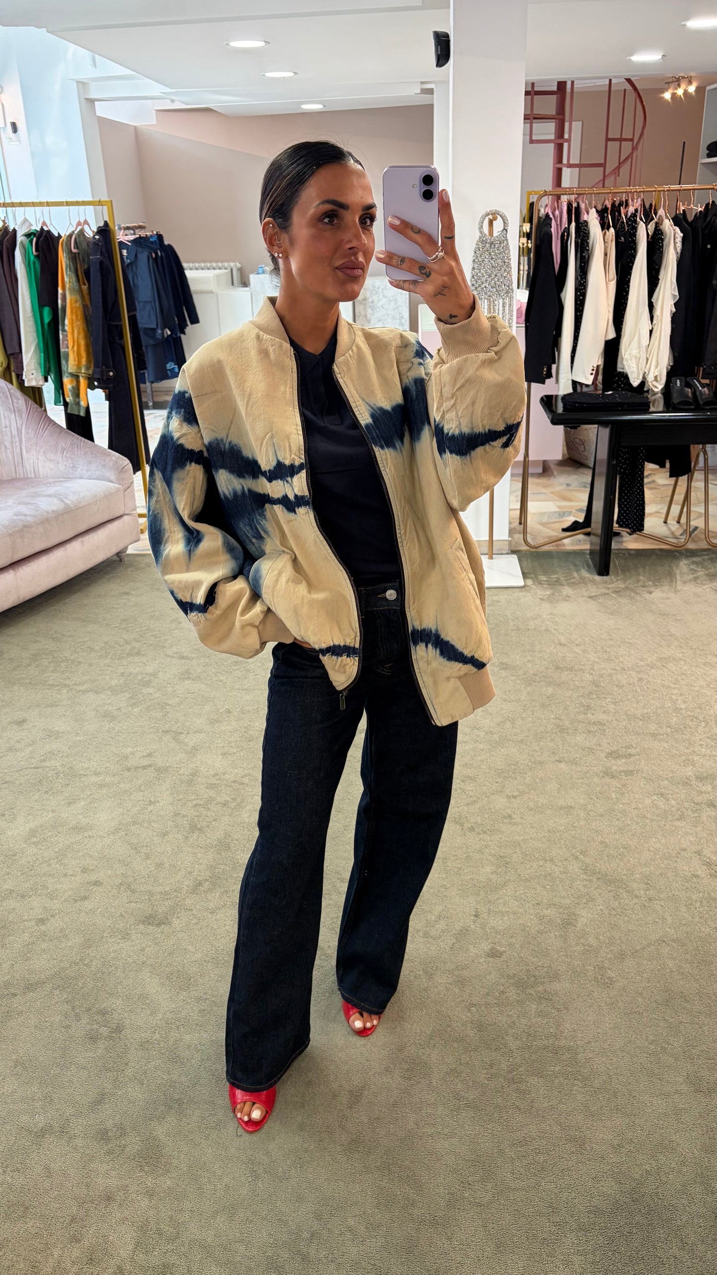 Bomber beige tie-dye Don't@Me