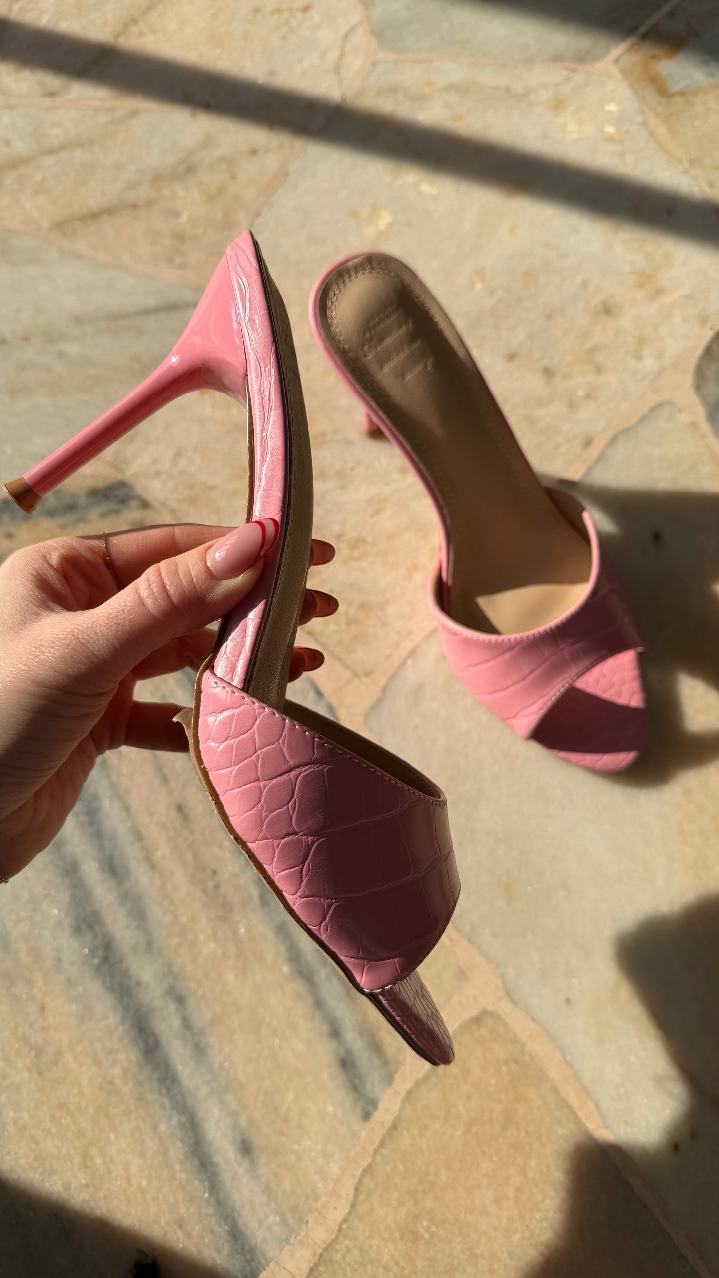Mules rosa big babol crocco