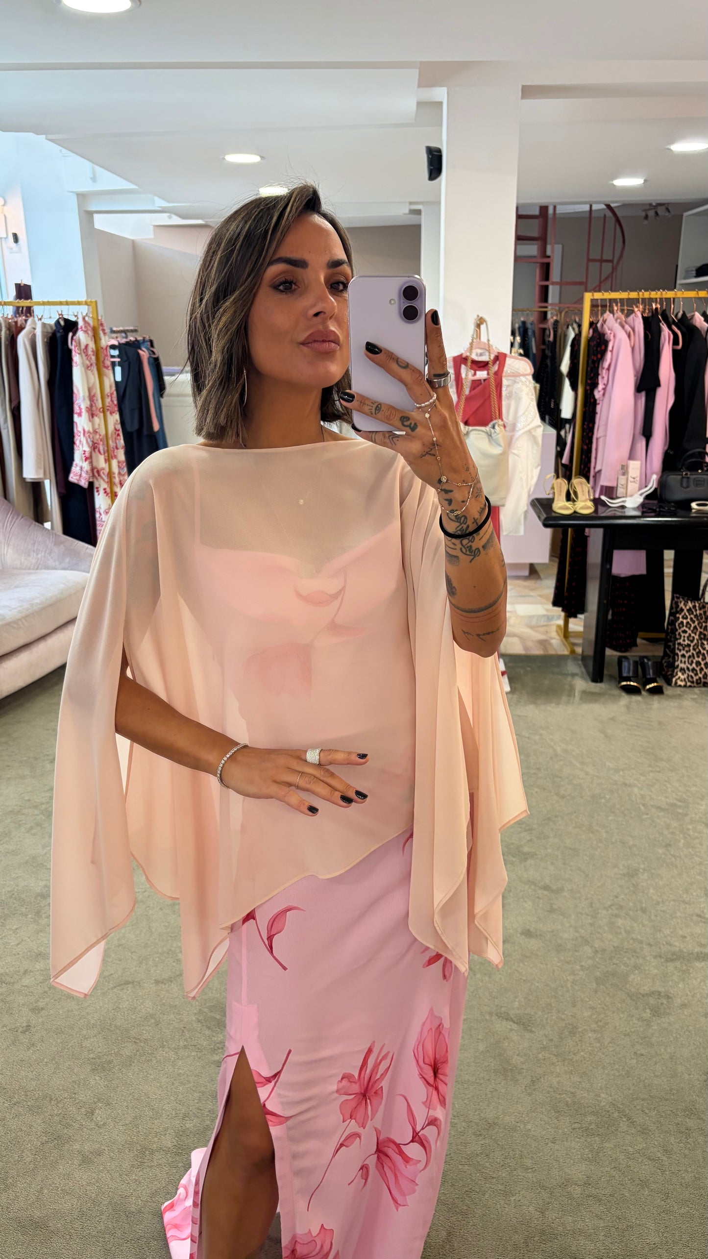 Cappa coprispalle rosa fr