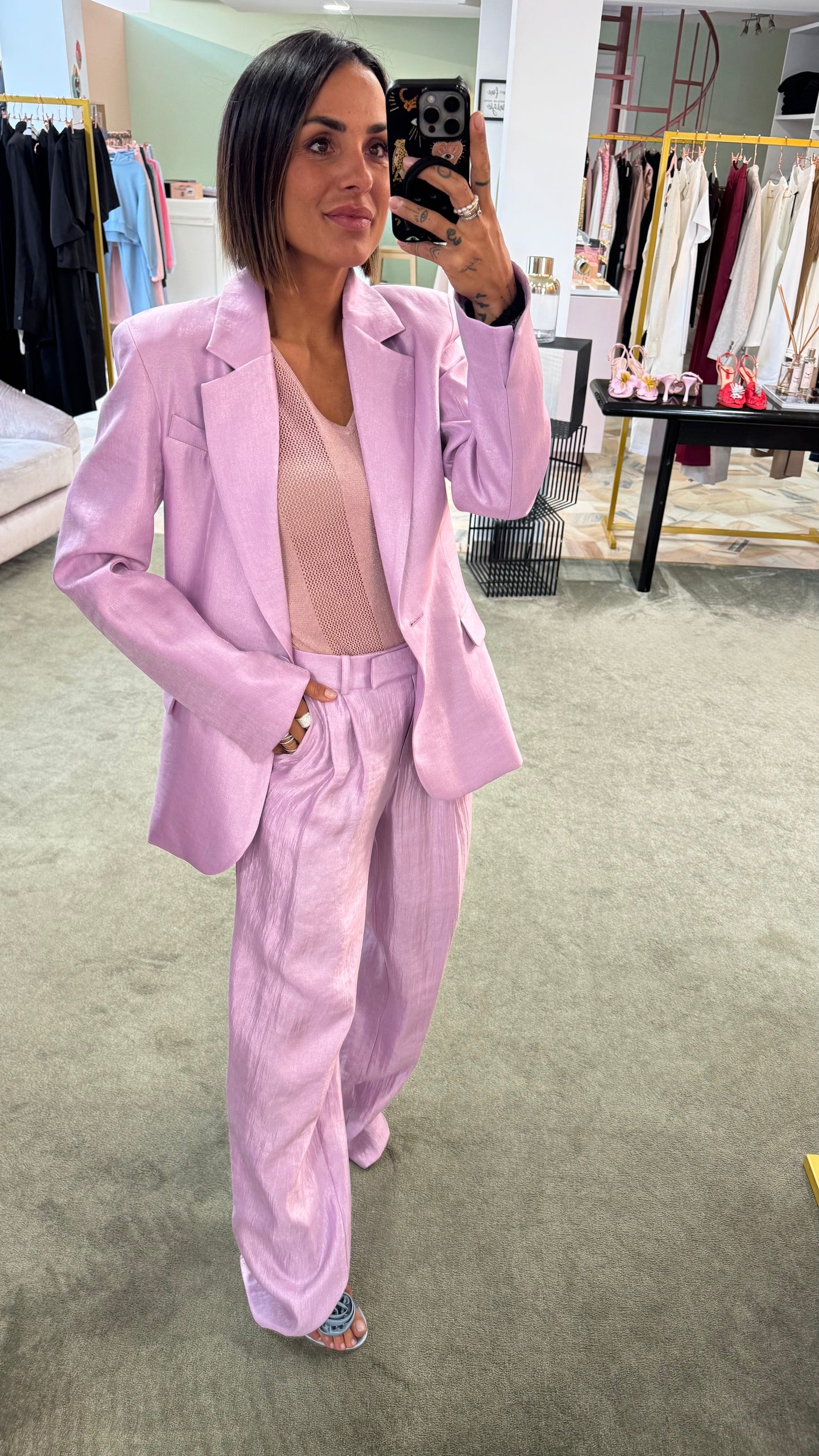 Blazer lilla satin lucido Actualee