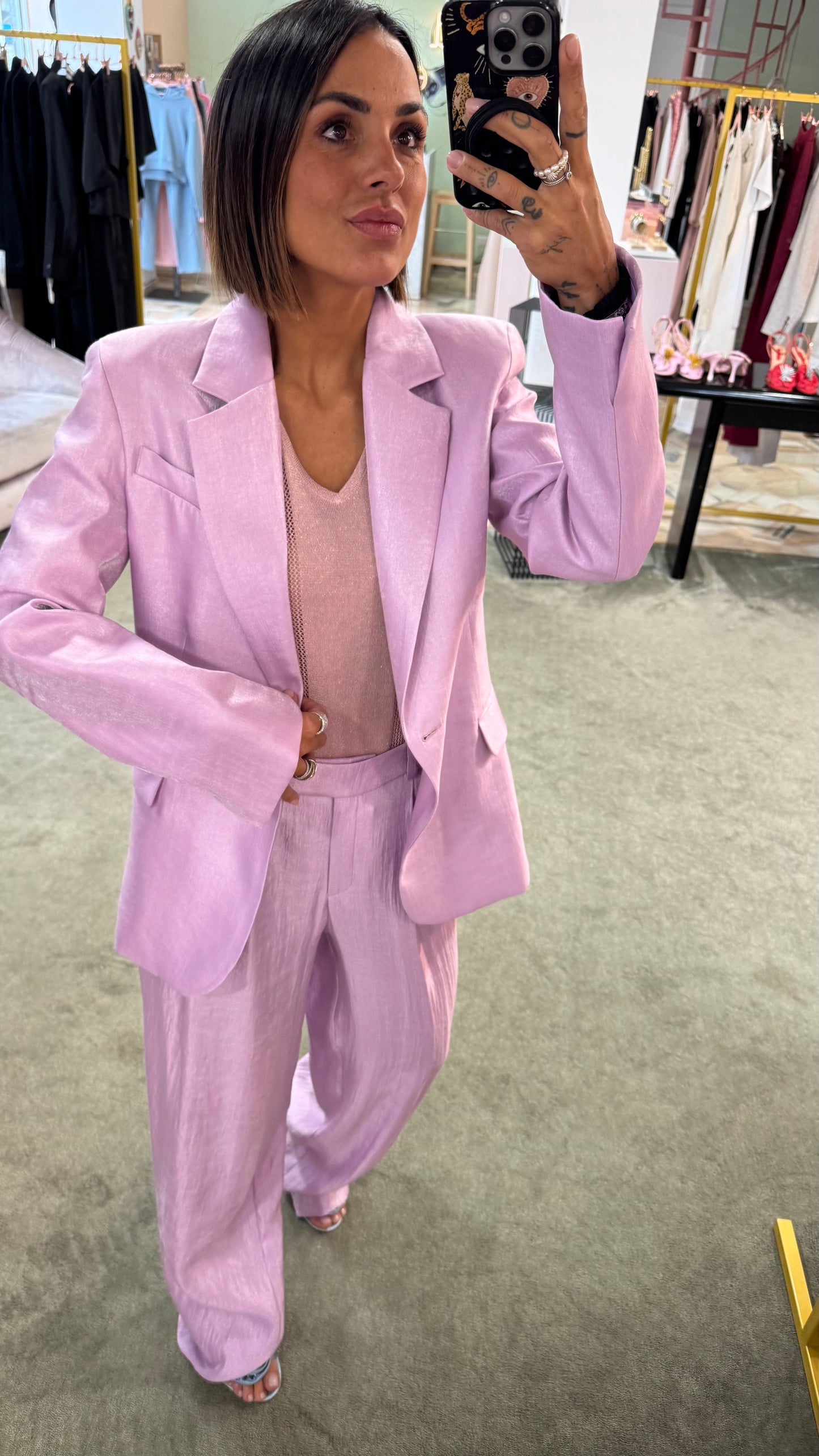 Blazer lilla satin lucido Actualee