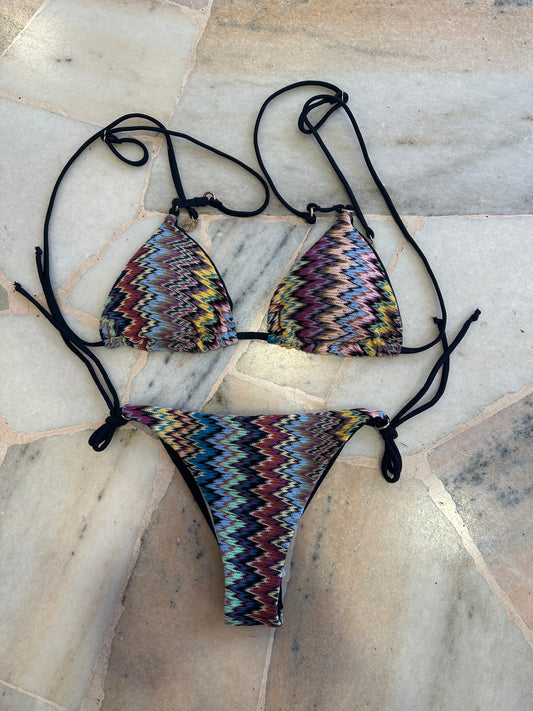 Bikini triangolo multicolor