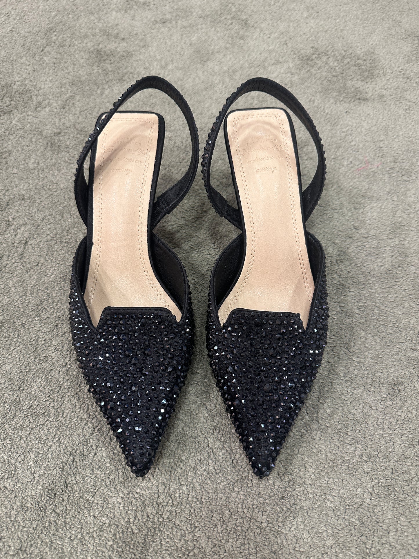 Slingback nera crystal