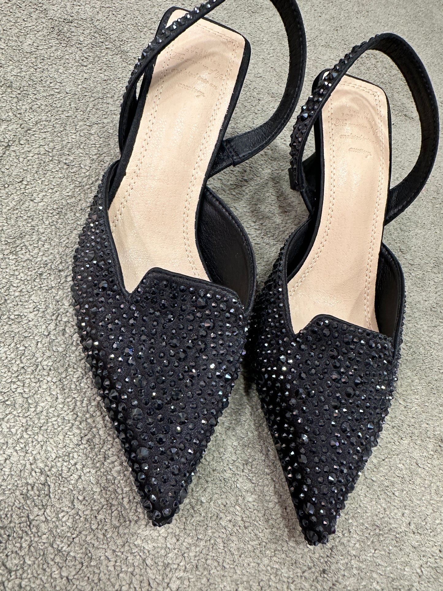 Slingback nera crystal