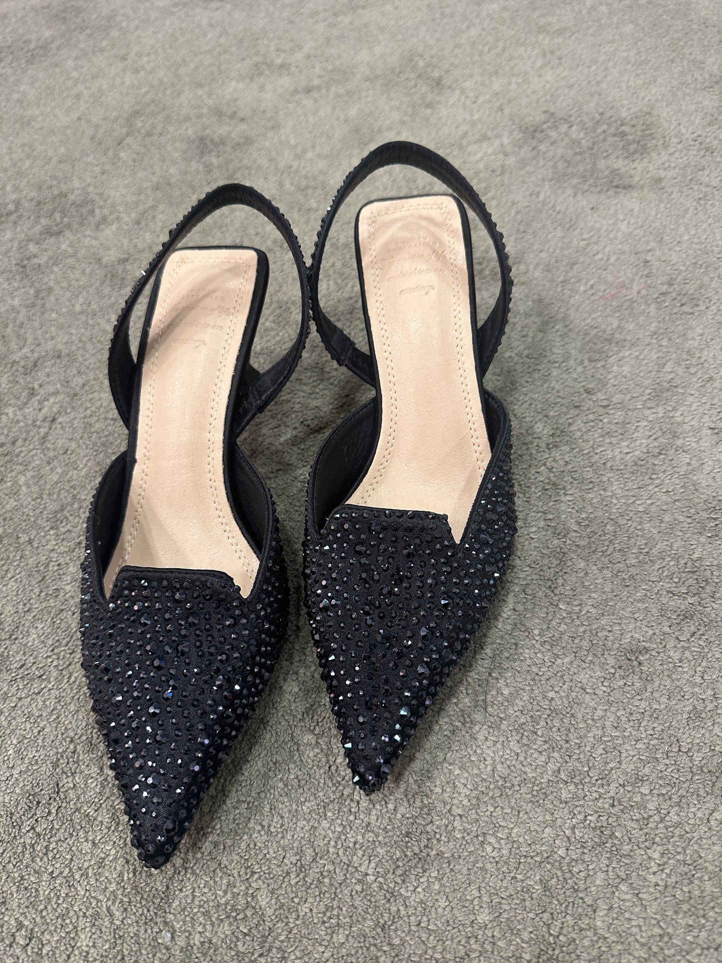 Slingback nera crystal