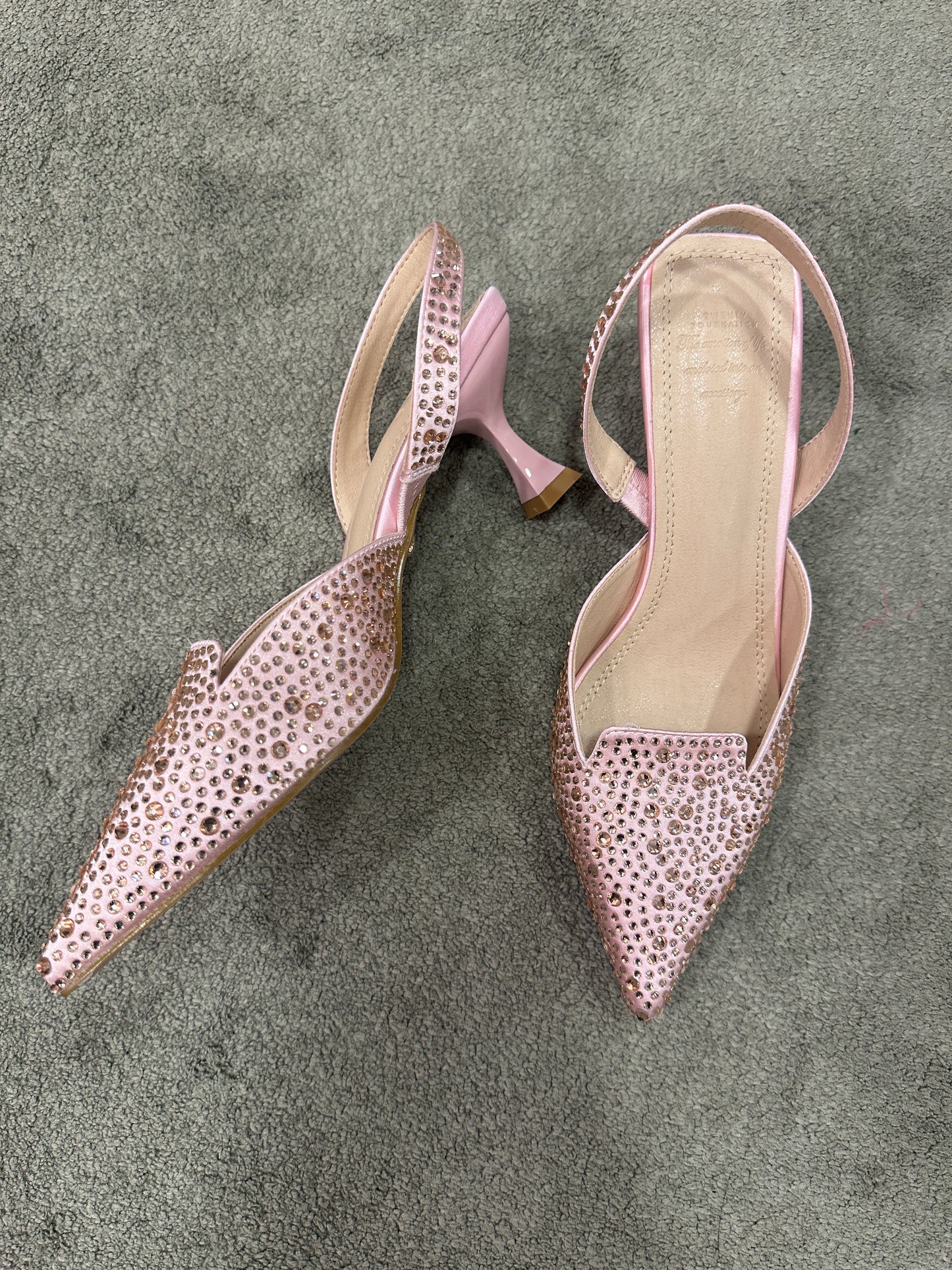 Slingback rosa cipria crystal