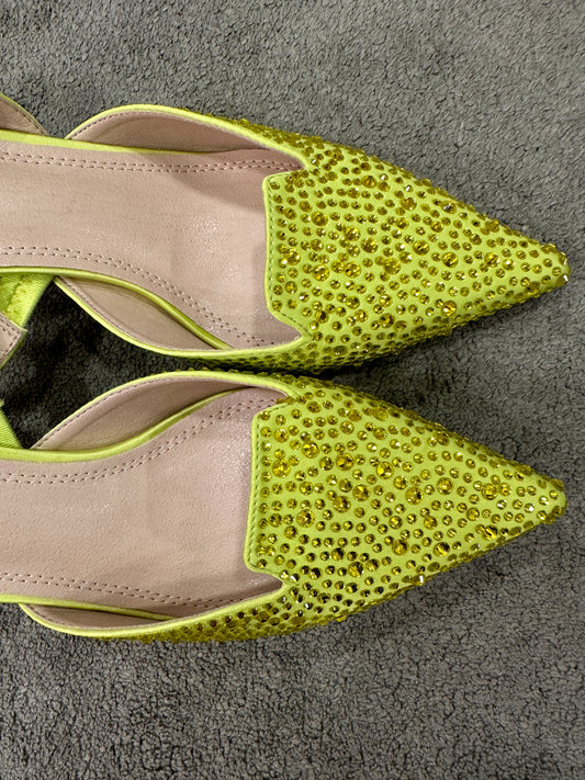Slingback lime crystal