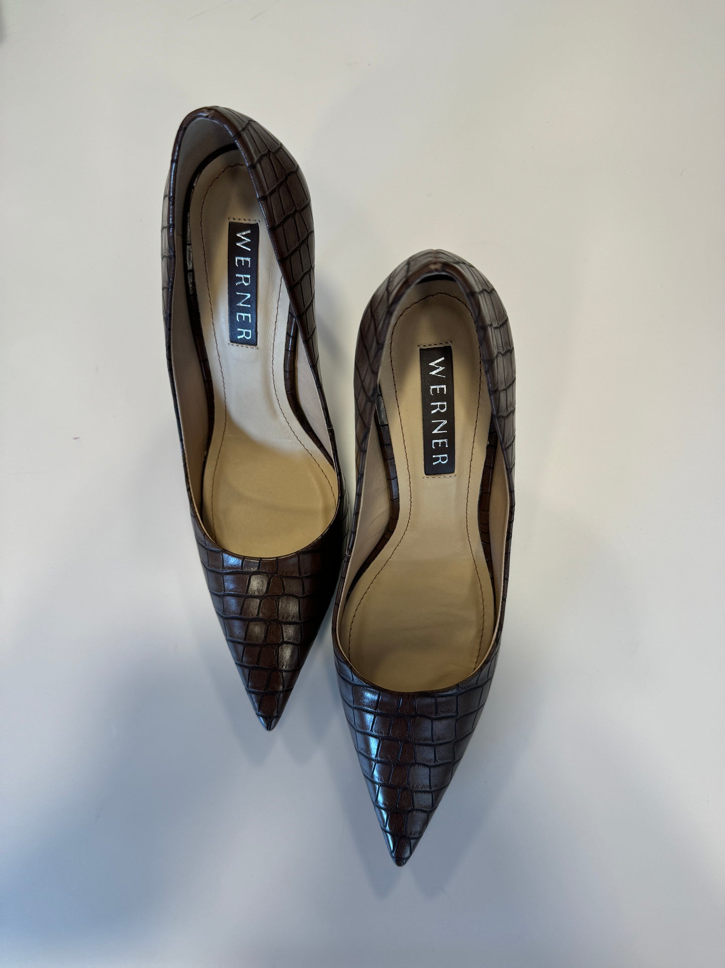 Décolleté crocco marrone cioccolato