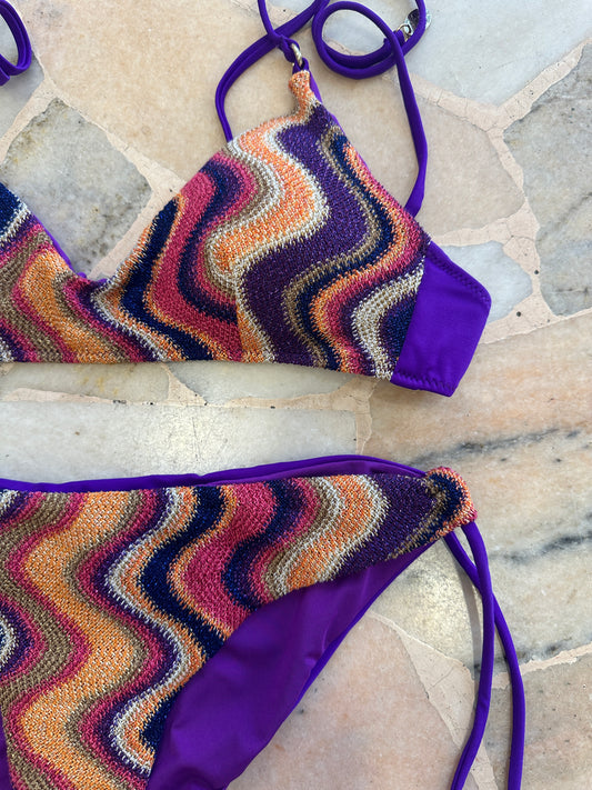 Bikini bralette waves viola