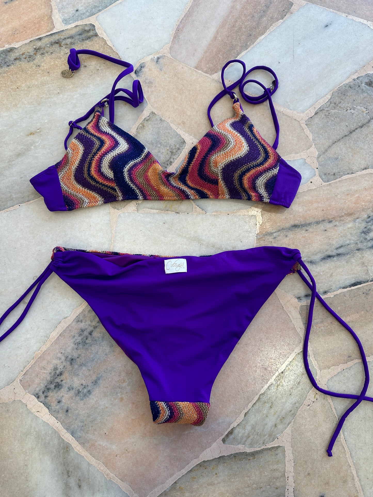 Bikini bralette waves viola