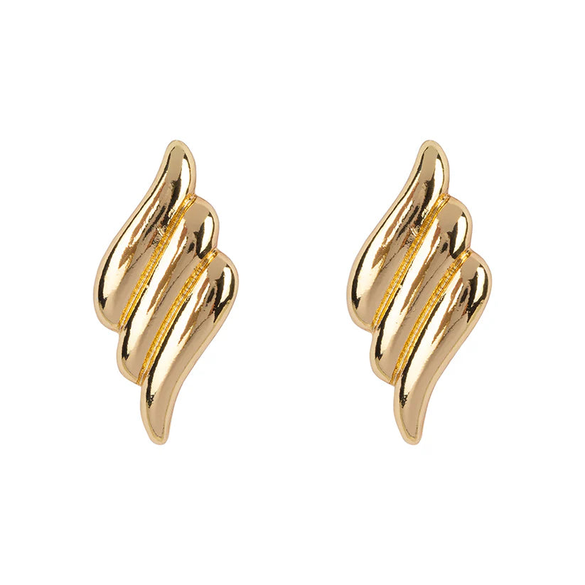 Orecchini tre onde gold