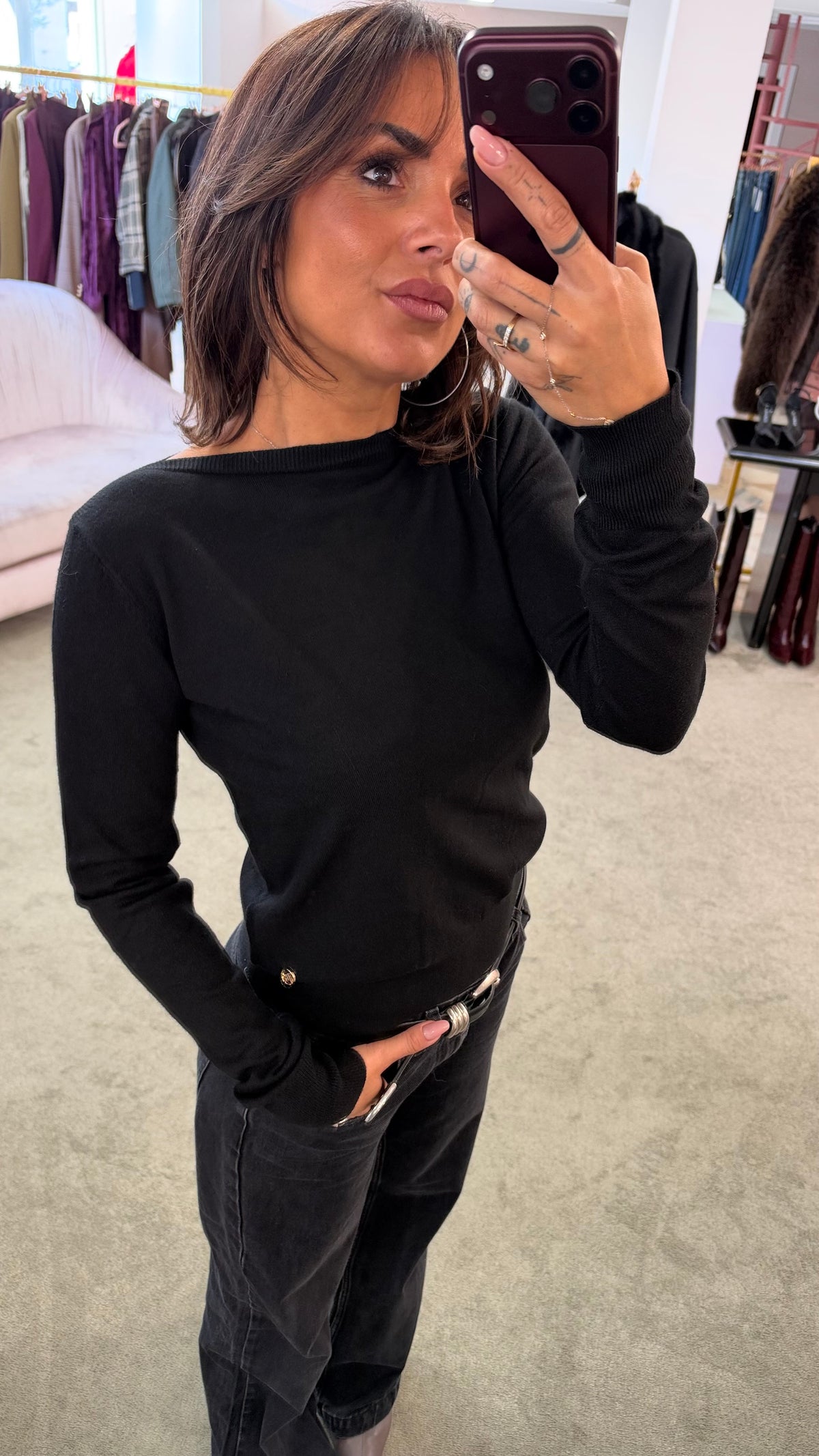 Maglione scollo a barchetta tk
