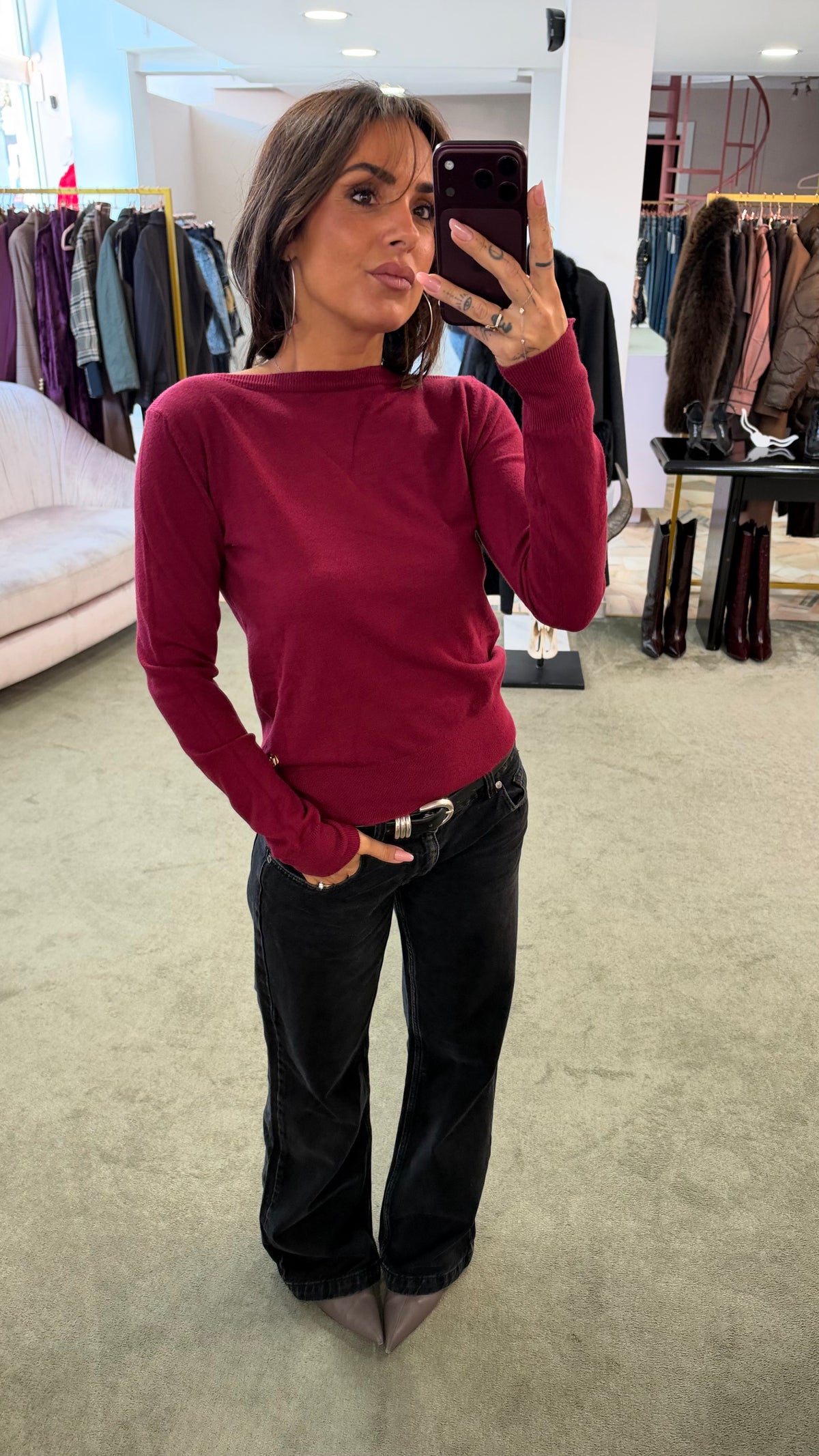 Maglione scollo a barchetta tk
