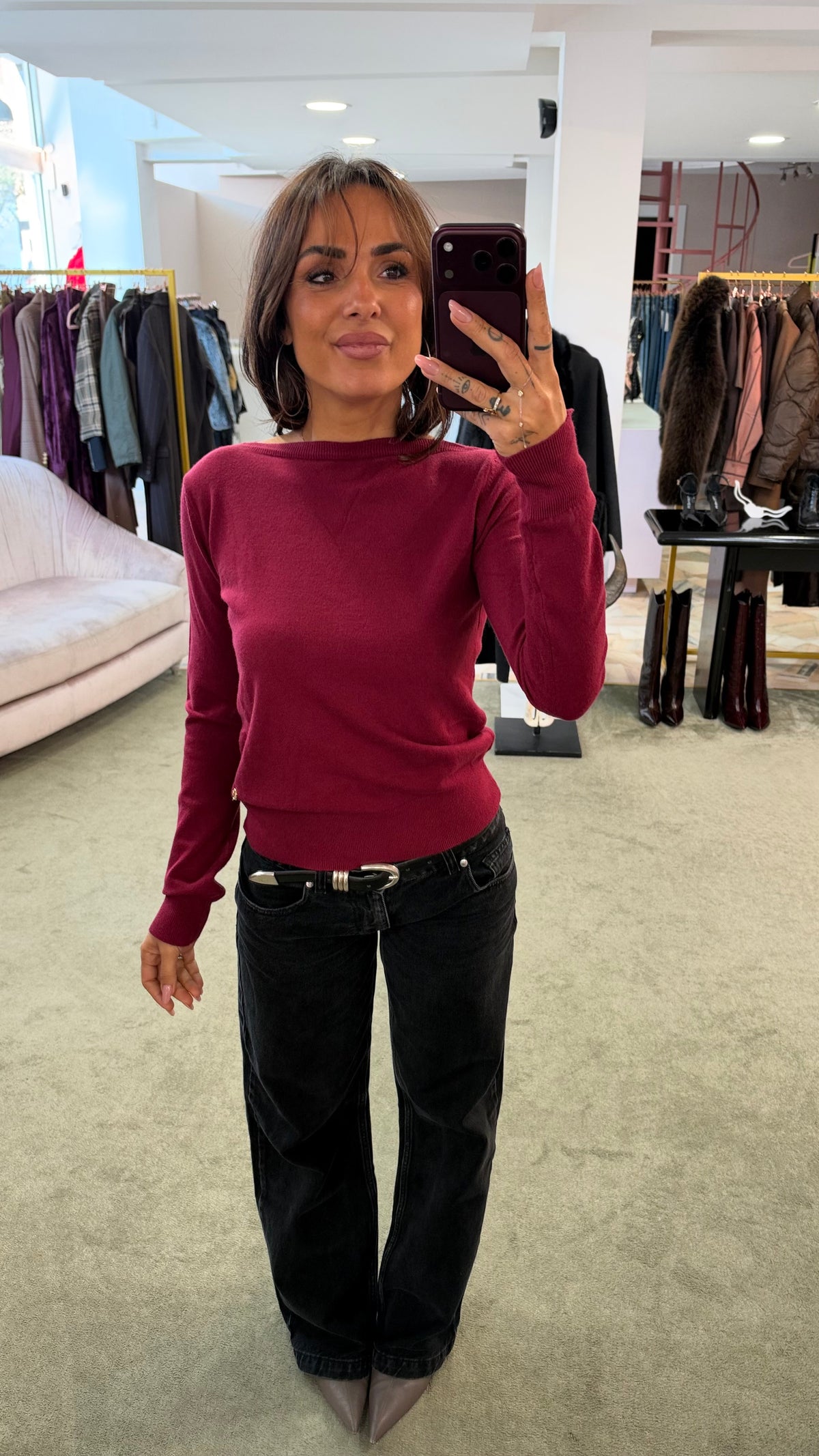 Maglione scollo a barchetta tk