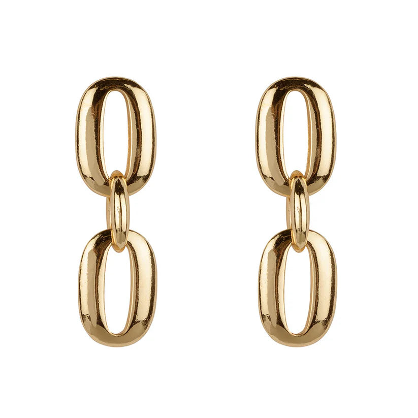 Orecchini doppio cerchio gold