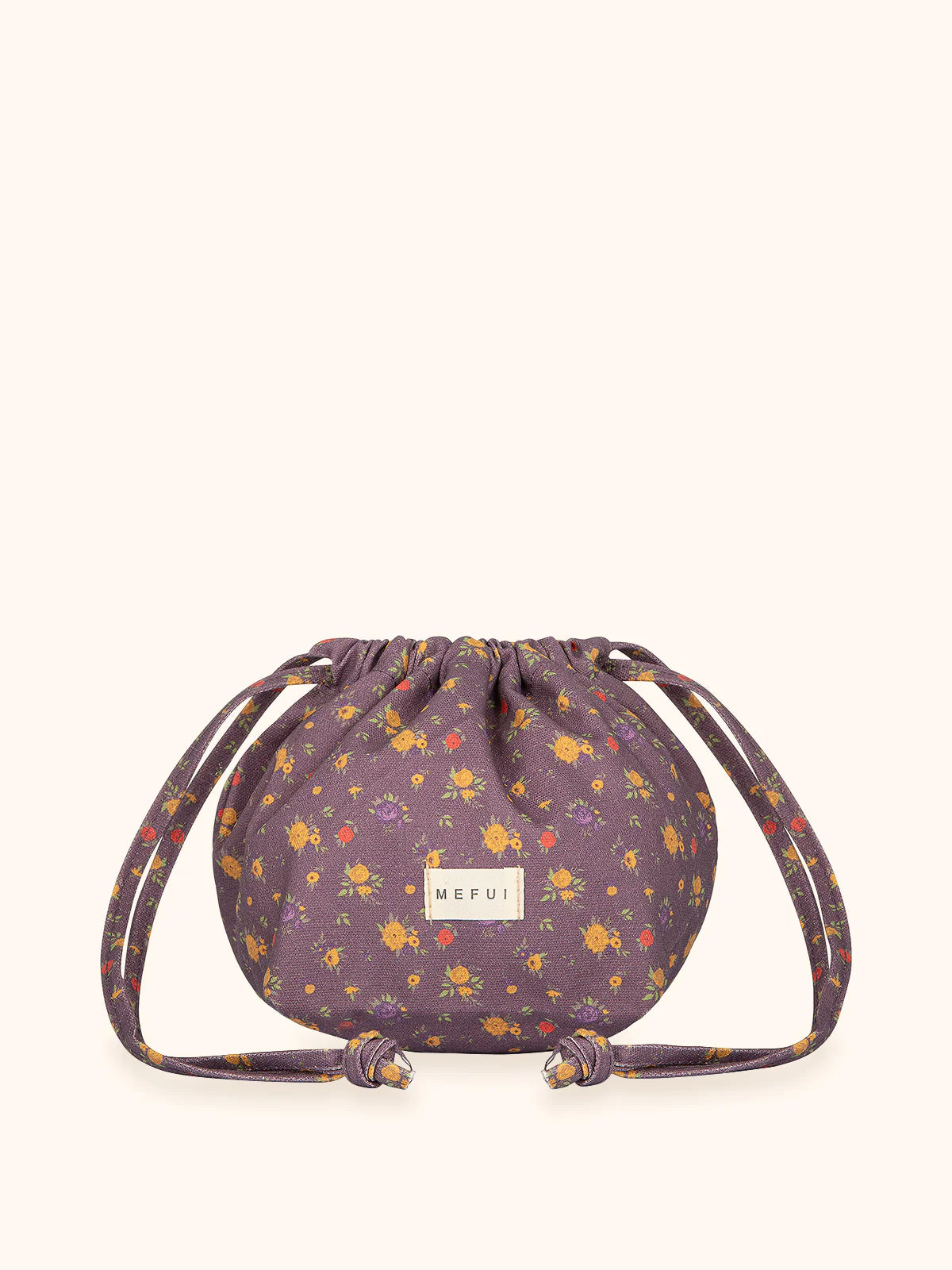 Borsa pochette viola con fiorellini Me Fui